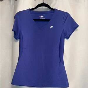 Fila Women's V-Neck Top - Blue